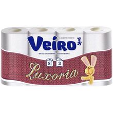 Veiro Luxoria 8 рулонов в упаковке 3 слоя