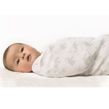 SwaddleDesigns Маркизет Simple Stripes Pstl голубая