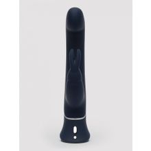 Темно-синий вибратор-кролик Greedy Girl Real-Feel Rabbit Vibrator - 25,4 см. (225157)