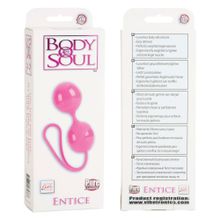 California Exotic Novelties Розовые силиконовые вагинальные шарики BODY SOUL ENTICE