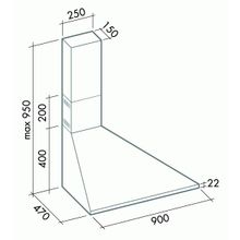 FALMEC TRAPEZIO 90 IX (600) LEFT