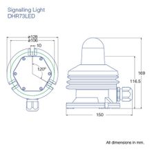 DHR Сигнальный огонь светодиодный DHR DHR73LED 73.08.00.00 зеленый 24 115 230 В 7,5 - 12 Вт для судов более 200 метров