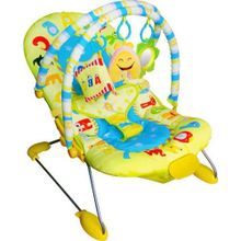 LA-DI-DA Шезлонг АЛФАВИТ, 3 положения спинки, (с 2-мя дугами для игрушек), 51х80х60 см, 3 шт в кор.