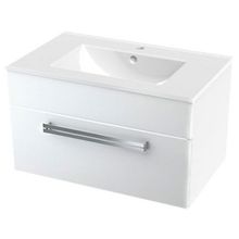 Triton Тумба с раковиной Ника 80 подвесная белая