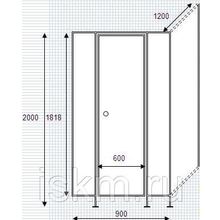 Кабина для туалета 2000х1200х900 мм