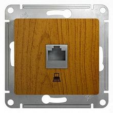 Розетка компьютерная 1xRJ45 Cat.5 GLOSSA, дуб |  код. GSL000581K |  Schneider Electric