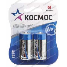 Батарейка Космос LR14 (C) (1,5V) alkaline блист-2