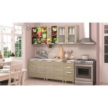 BTS Кухня 2,0м Санрайс (Дуб софт тач  белый глянец) ID - 300251