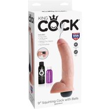 Pipedream Телесный фаллоимитатор с эффектом семяизвержения Squirting Cock with Balls - 22,9 см.