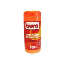 Туба с чистящими салфетками BURO, для экранов и оптики, 100 шт (BU-Tscreen)