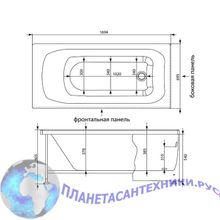 Акриловая ванна Aquanet Roma 170x70