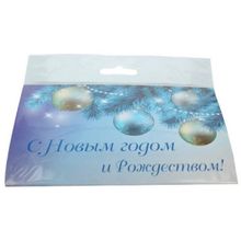 Открытка С Новым годом голубая (набор для выращивания)