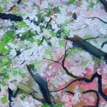 Картина на холсте маслом "Весны цветущие сады"