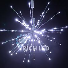 Rich LED RL-TB45CF-W Уличная светодиодная гирлянда Ёжик-трансформер 45 см, белый, мерцание