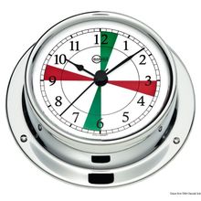 Osculati Barigo Tempo S chromed clock w radio sectors, 28.680.01
