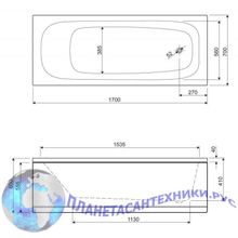 Акриловая ванна CEZARES ECO 170х70х41