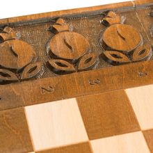 Шахматы + нарды резные с гранатами 50