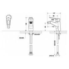 Смеситель для биде Bravat Eco-D F393158C