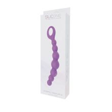 Toyz4lovers Фиолетовая анальная цепочка CATERPILL-ASS SILICONE PURPLE - 19,5 см.