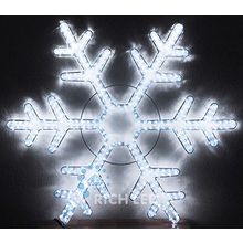 Rich LED RL-SFDLM40-W Уличная светодиодная гирлянда Снежинка премиум матовая 40 см, белый, пост свечение