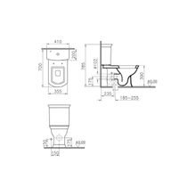 VitrA 9722B003-1163, Serenada, бачок с механизмом, сиденье с микролифтом