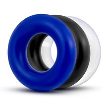 Blush Novelties Набор из 3 разноцветных колец Stay Hard Donut Rings (разноцветный)