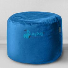 MyPuff пуфик мешок Цилиндр Сине-голубой, мебельная ткань: pkv_538