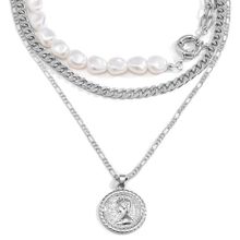 Многослойное колье "Монета" (арт. 83504-4)