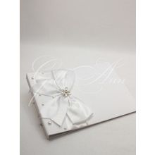 Книга пожеланий на свадьбу Gilliann Pearl White Bows AST077
