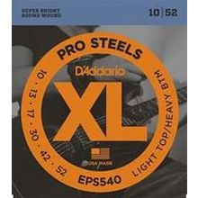 EPS540 XL PRO STEEL Струны для электрогитары Light Top Heavy Bottom 10-52 D`Addario