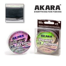 Шнур Akara Power Action X-4 Grey 100 м