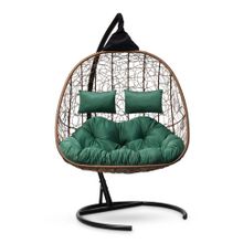 Кресло кокон подвесное SEVILLA TWIN горячий шоколад + каркас