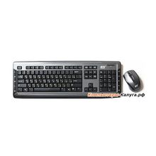 Клавиатура + мышь BTC 9089ARFIII, USB, черно-серая, тонкая кл-ра+лазерн.мышь, 2.4ГГц 10м
