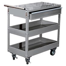 Тележка инструментальная, 737 х 383 х 668 мм, 3-секционная, с ящиком MATRIX