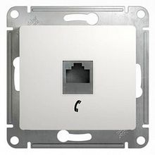 Розетка телефонная 1xRJ11 GLOSSA, белый |  код. GSL000181T |  Schneider Electric