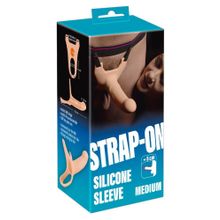  Силиконовый полый страпон на ремнях Silicone Strap-on - 16 см.