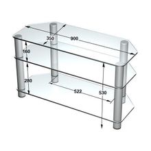 Тумба для ТВ Opus 9035 B SLV