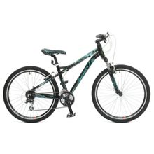 STINGER Omega (24ск,алюм.рама,аморт.вилка,торм.Vbr,Shimano EF65 Altus Acera HG41)(X50793-K, колесо 26", рама 18", черный зеленый)