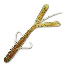 Приманка силиконовая Hog Impact 3.5", EA#02 Peach Green FLK Keitech