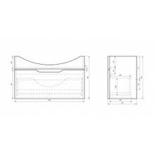 Dreja Тумба с раковиной Laguna 85 подвесная, белая