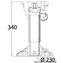 Osculati WAVERIDER pedestal w shock absorber 340 450 mm, 48.707.01