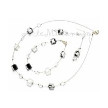 Комплект Портофино пикколо серебряный: ожерелье, браслет, серьги