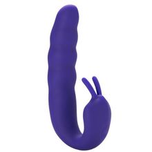 Howells Фиолетовый вибратор Ribbed Dual Stimulator with Rolling Ball - 17 см. (фиолетовый)