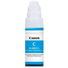 Картридж струйный Canon GI-490C 0664C001 голубой для Canon Pixma G1400 2400 3400 (70мл)