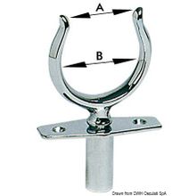 Osculati Chromed brass rowlock w  blind socket 46 mm, 34.160.11