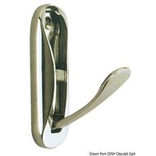 Osculati Foldaway coat hook polished brass 75x25 mm, 38.104.02