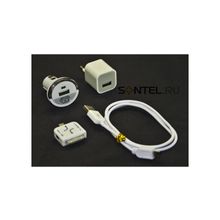 Набор ЗУ MINI iPhone (4 в 1) СЗУ АЗУ USB + microUSB (1mAh) тех.уп 00018264