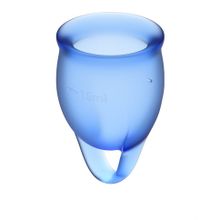Набор синих менструальных чаш Feel confident Menstrual Cup (210707)