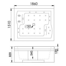 Акриловая ванна Gemy G9052 II O R