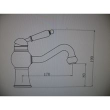 Смеситель Kaiser Wood 61011 хром дуб для умывальника